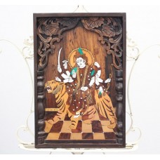 panoplie hindusa " Durga ". intarsie in lemn de trandafir. Mysuru.India